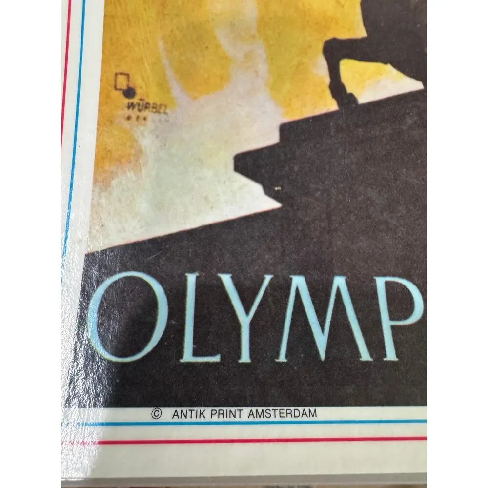 Set of 6 Vintage Marathon 1972 Munich Olympics BC Comics Plastic Placemats